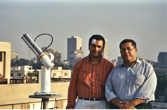 Ahmed Gahein and Mohamed Hussein korany Rashwan (EMA: Egyptian Meteorological Authority), in charge of the maintainance of the sunphotometer station and transmission of data files.